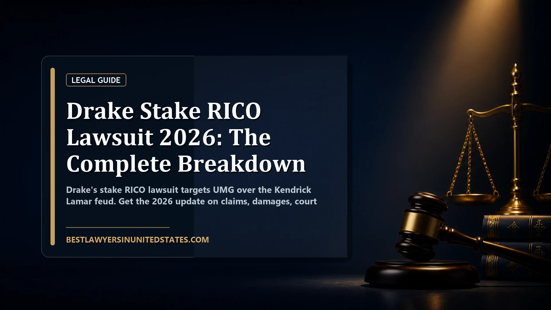 Drake Stake RICO Lawsuit 2026: The Complete Breakdown featured legal article image