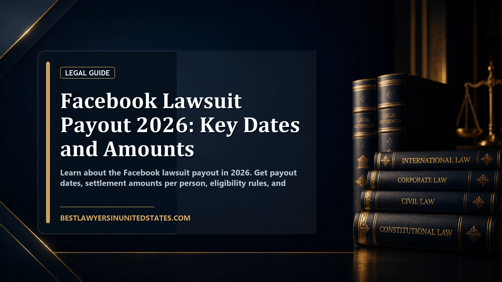 Facebook Lawsuit Payout 2026: Key Dates and Amounts featured legal article image