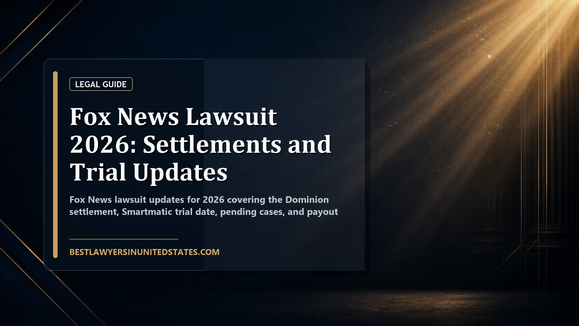 Fox News Lawsuit 2026: Settlements and Trial Updates featured legal article image