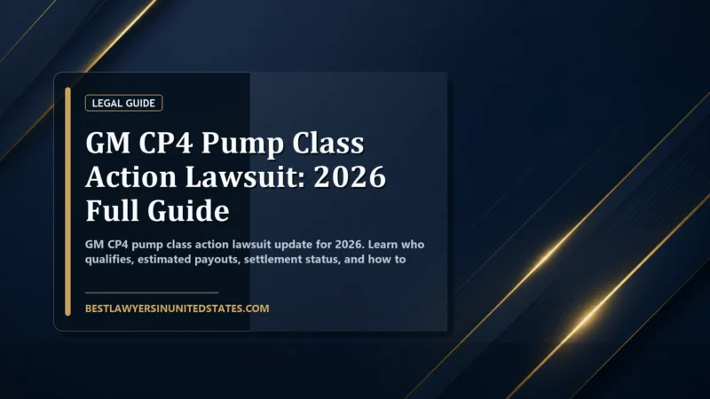 GM CP4 Pump Class Action Lawsuit: 2026 Full Guide featured legal article image