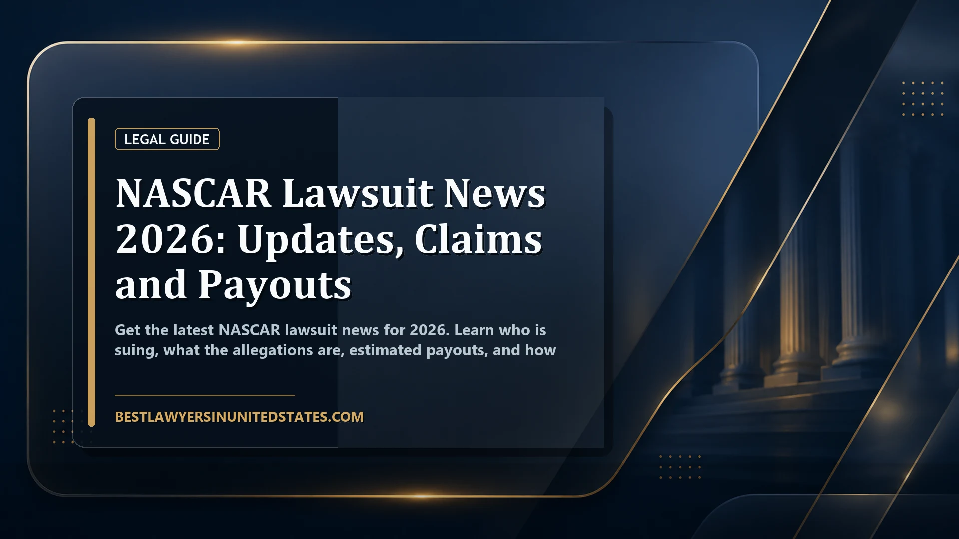 NASCAR Lawsuit News 2026: Updates, Claims and Payouts featured legal article image