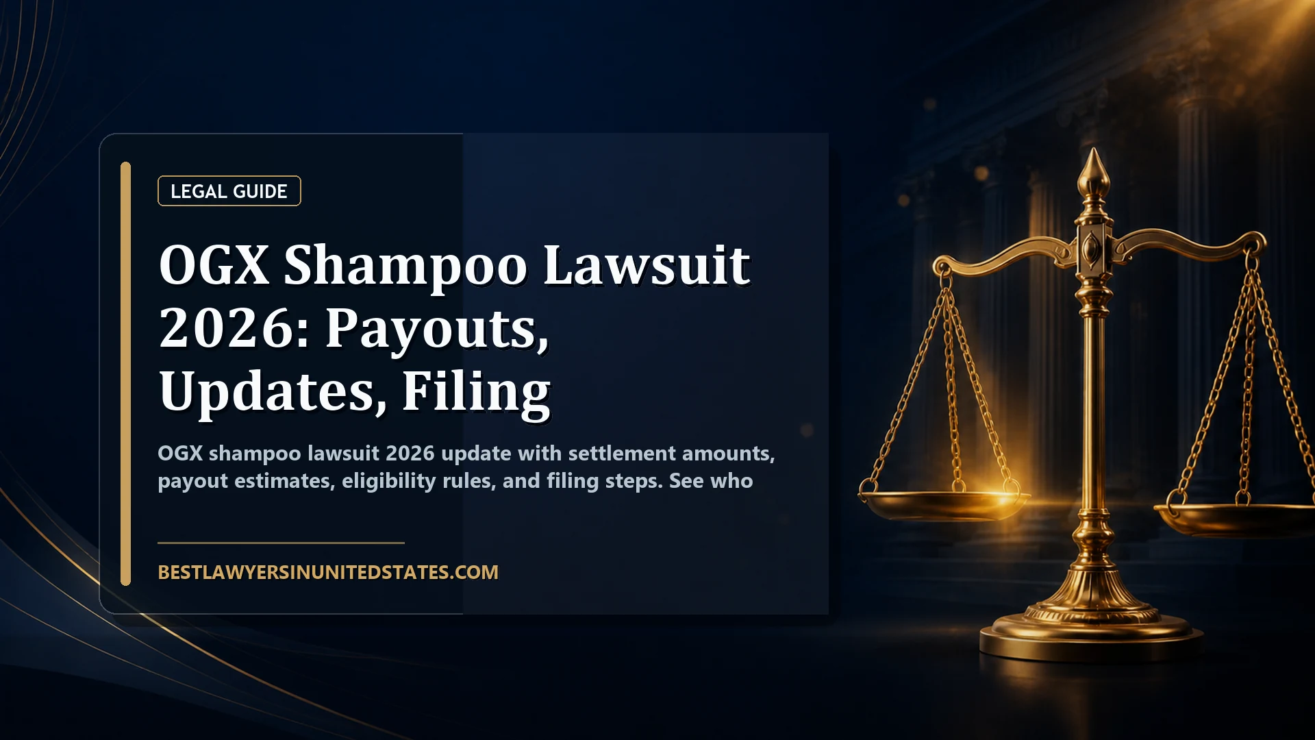 OGX Shampoo Lawsuit 2026: Payouts, Updates, Filing featured legal article image
