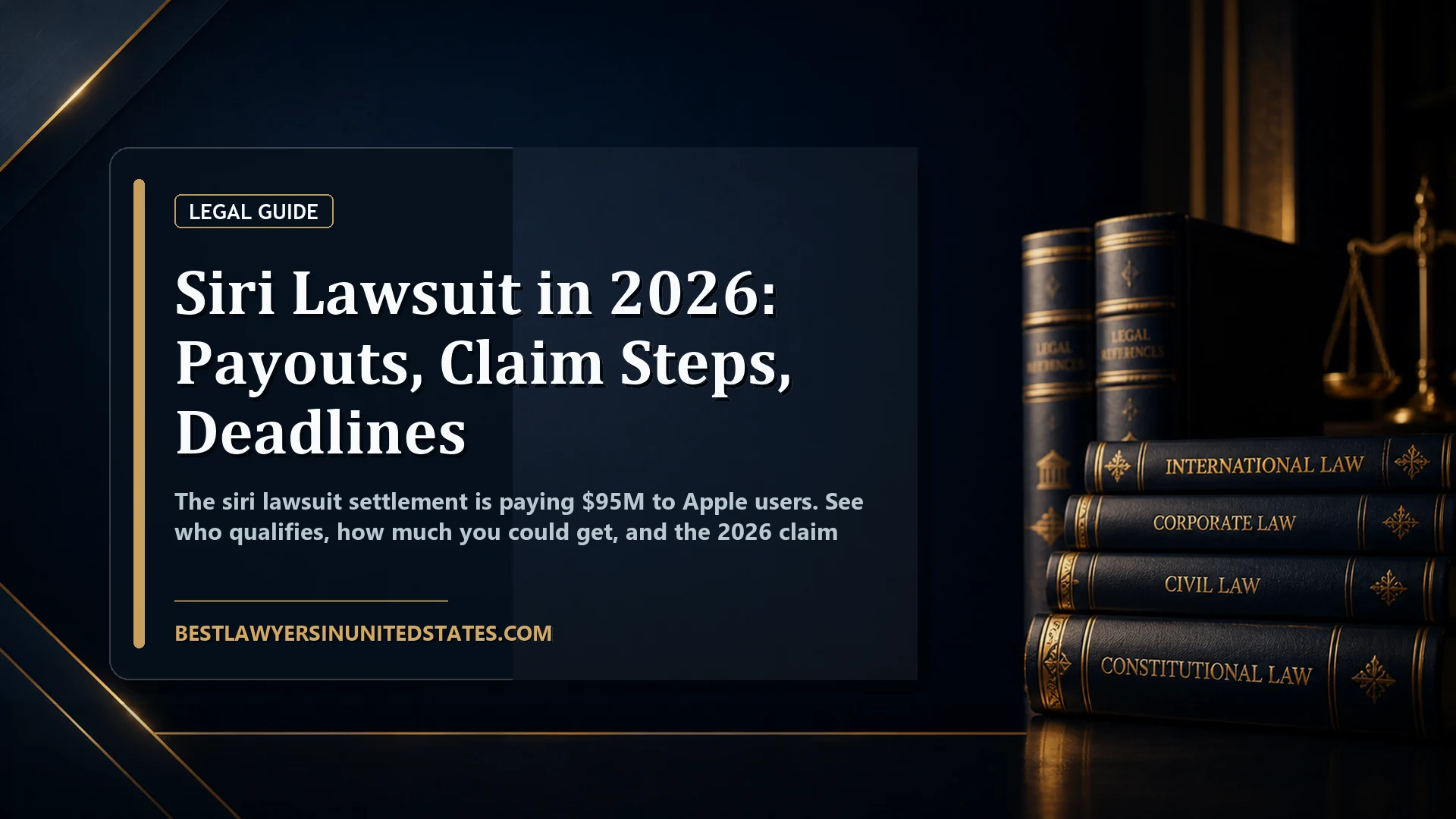 Siri Lawsuit in 2026: Payouts, Claim Steps, Deadlines featured legal article image