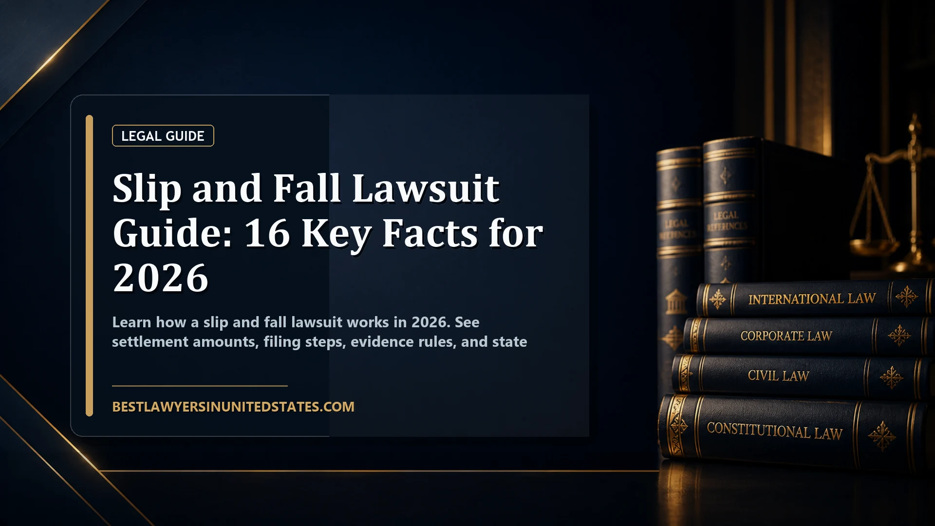 Slip and Fall Lawsuit Guide: 16 Key Facts for 2026 featured legal article image