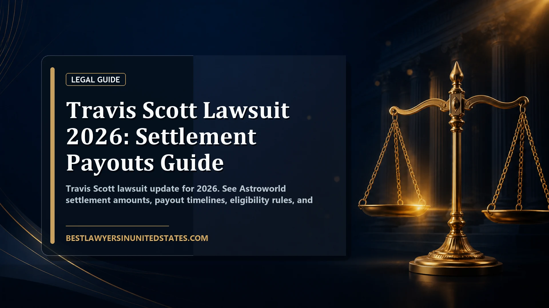 Travis Scott Lawsuit 2026: Settlement Payouts Guide featured legal article image