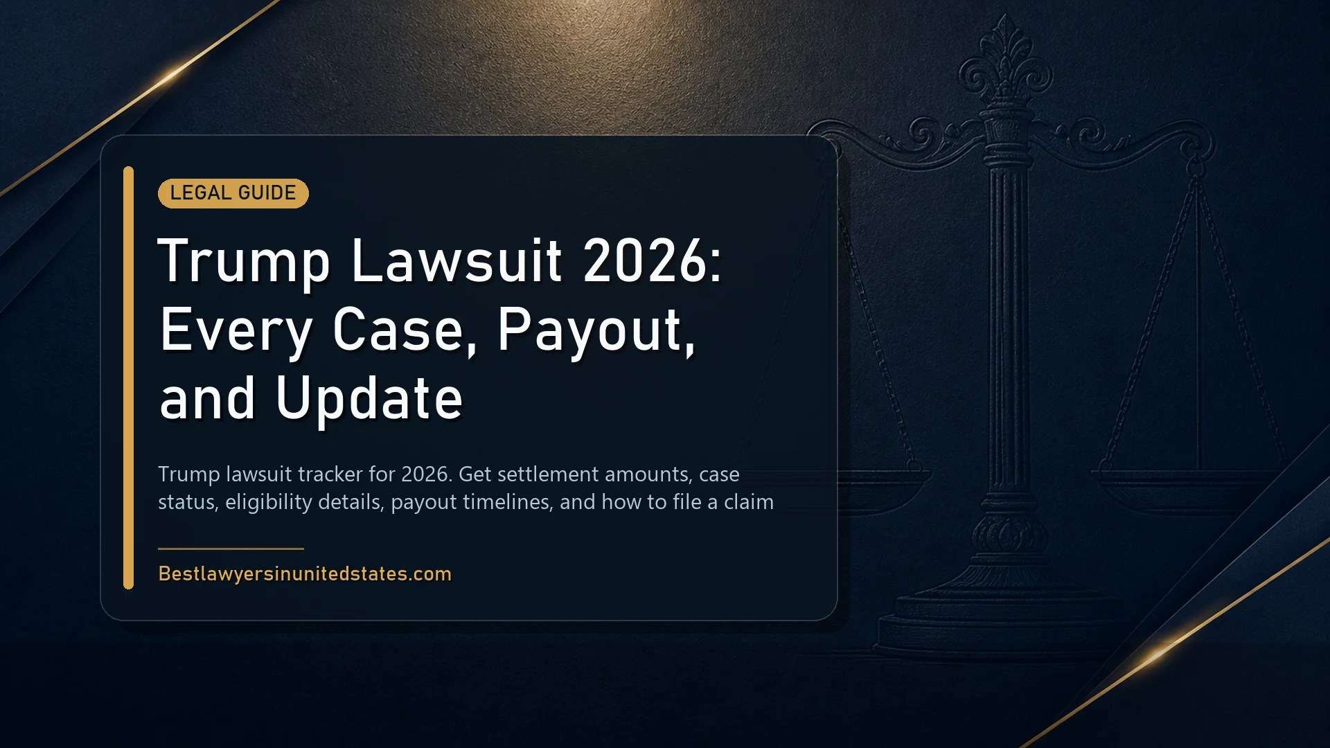Trump Lawsuit 2026: Every Case, Payout, and Update featured legal article image