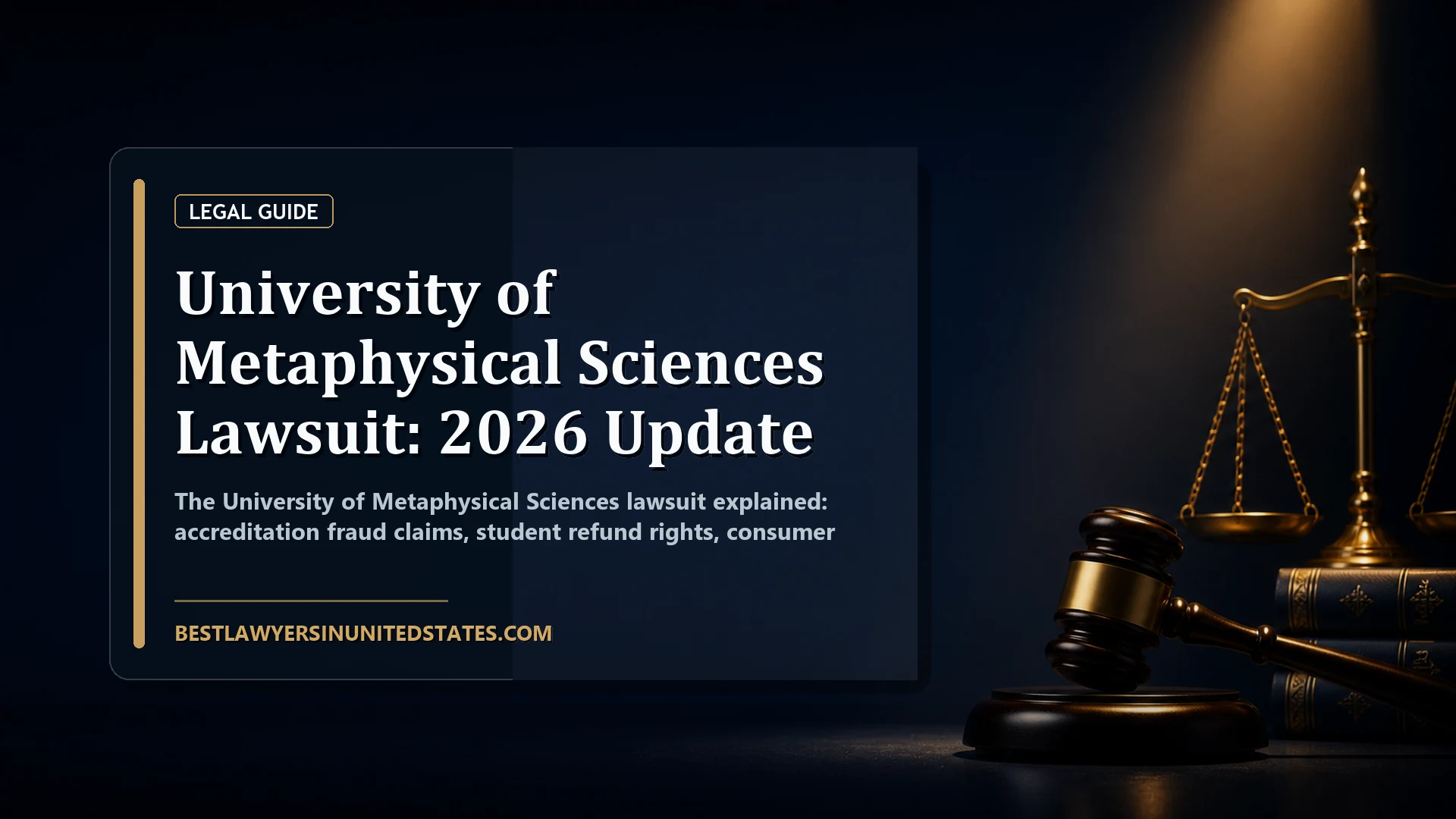 University of Metaphysical Sciences Lawsuit: 2026 Update featured legal article image