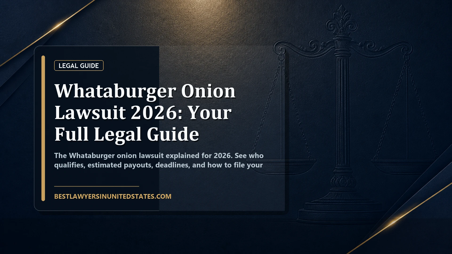 Whataburger Onion Lawsuit 2026: Your Full Legal Guide featured legal article image
