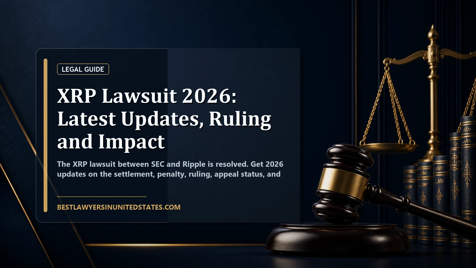 XRP Lawsuit 2026: Latest Updates, Ruling and Impact featured legal article image