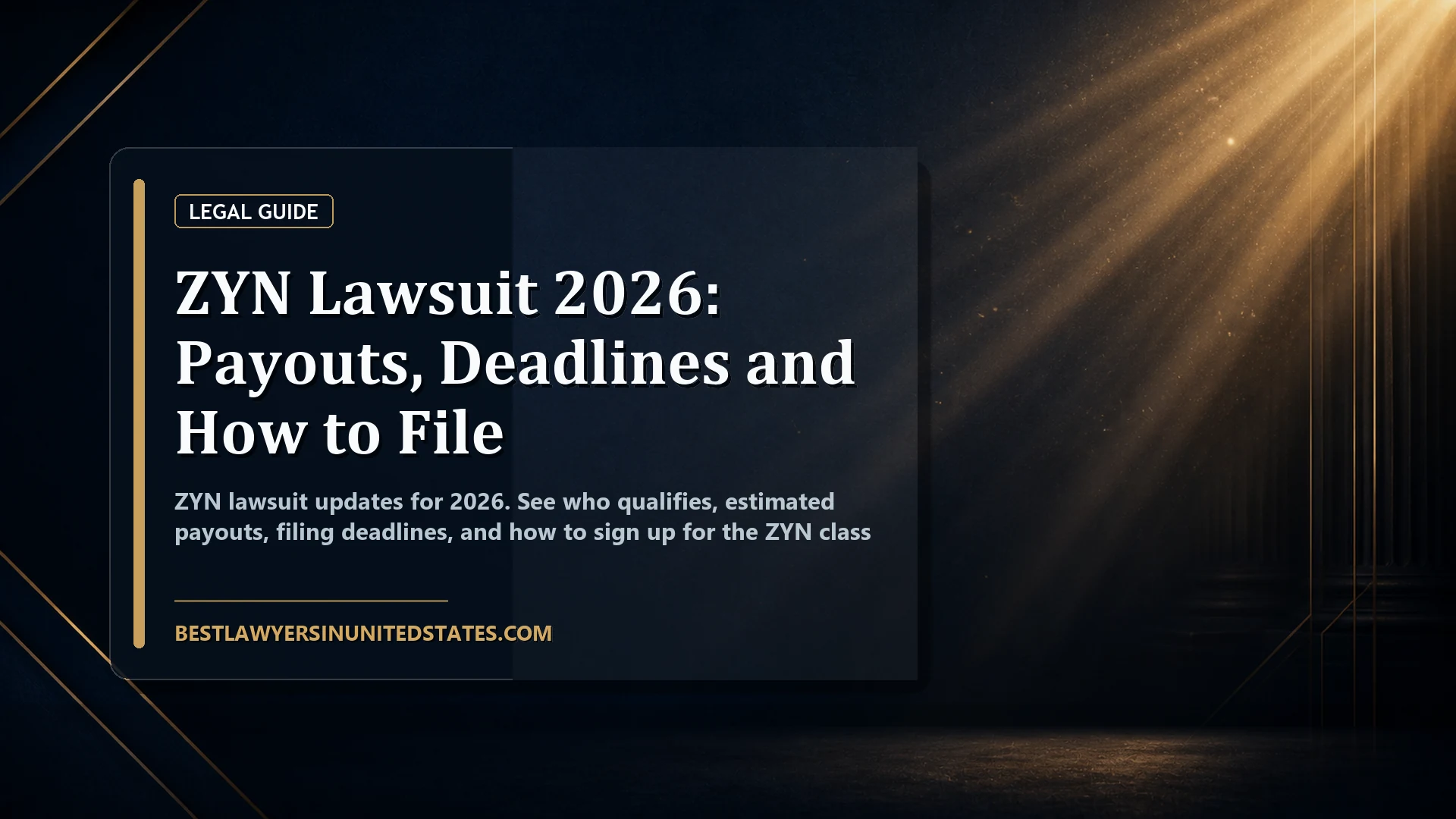 ZYN Lawsuit 2026: Payouts, Deadlines and How to File featured legal article image