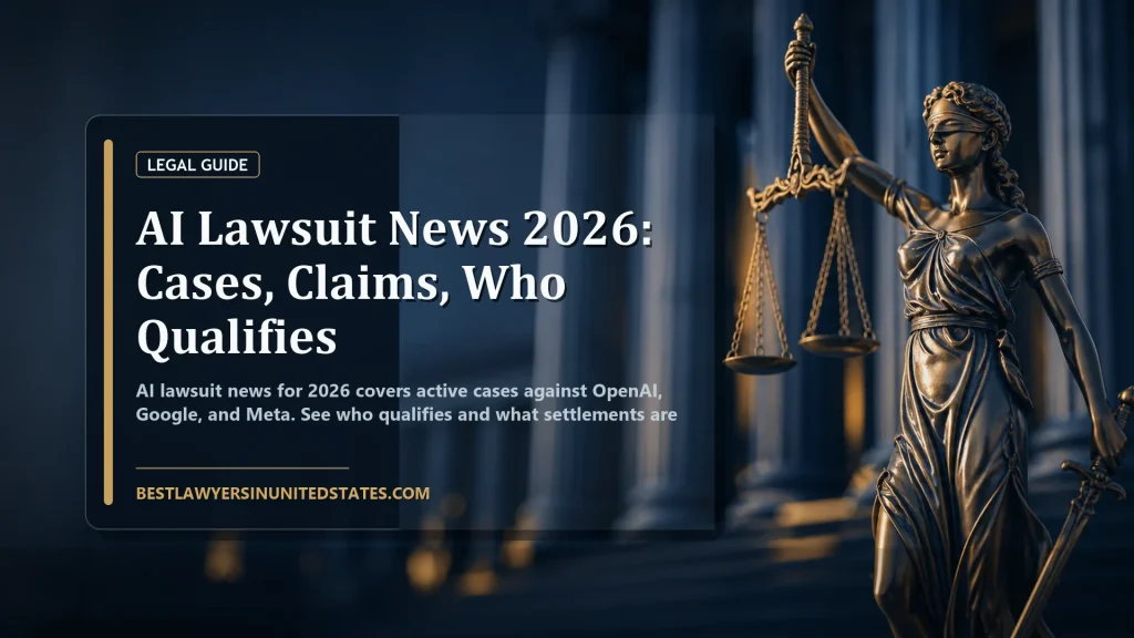 AI Lawsuit News 2026: Cases, Claims, Who Qualifies featured legal article image