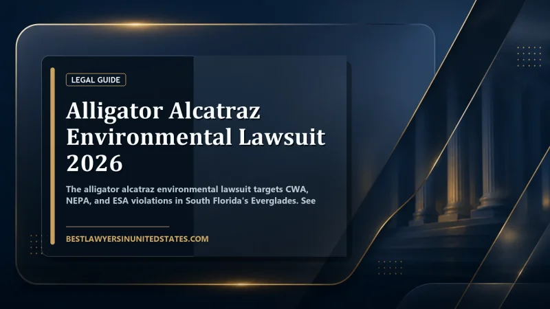 Alligator Alcatraz Environmental Lawsuit 2026 featured legal article image