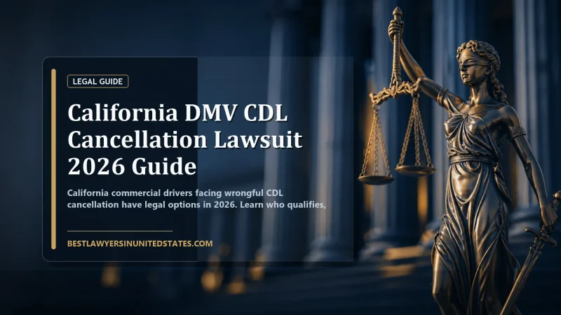 California DMV CDL Cancellation Lawsuit 2026 Guide featured legal article image