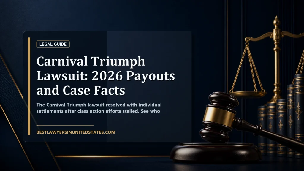 Carnival Triumph Lawsuit: 2026 Payouts and Case Facts featured legal article image