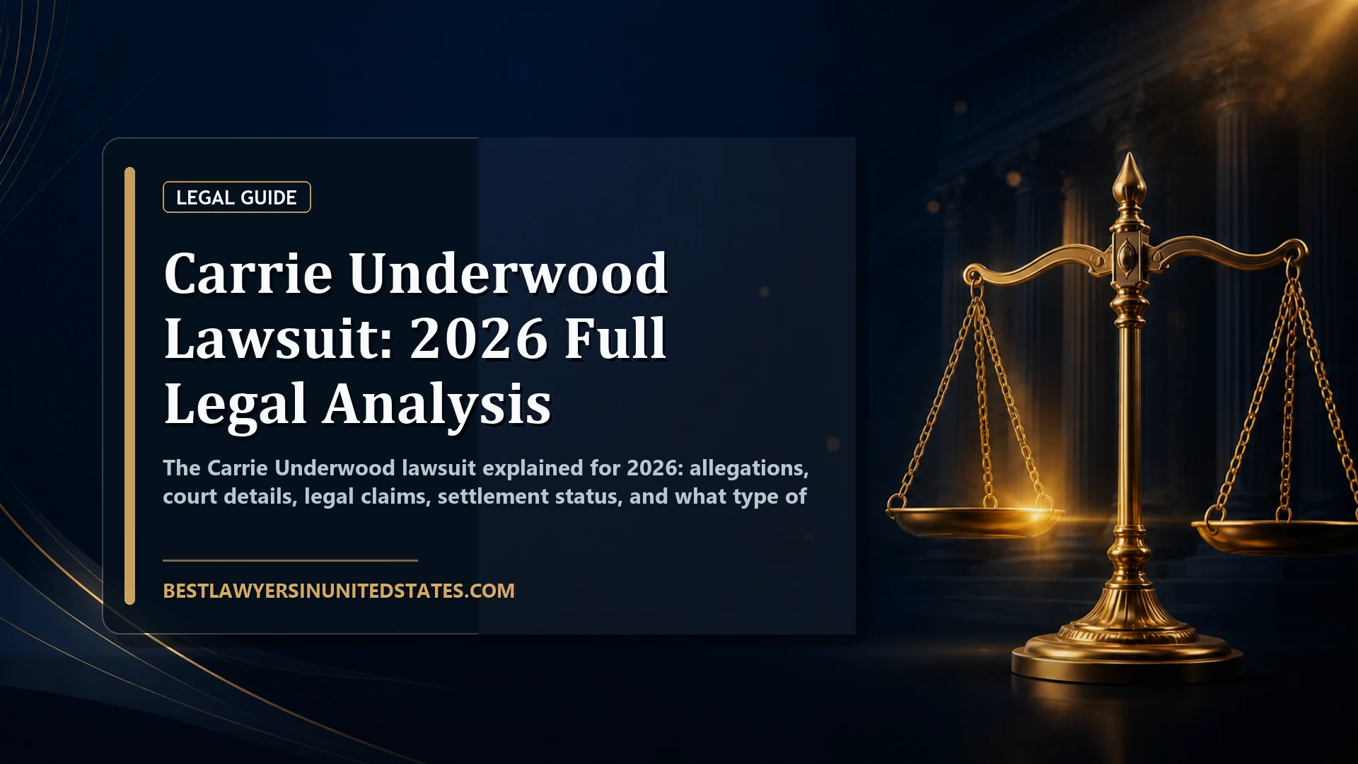 Carrie Underwood Lawsuit: 2026 Full Legal Analysis featured legal article image