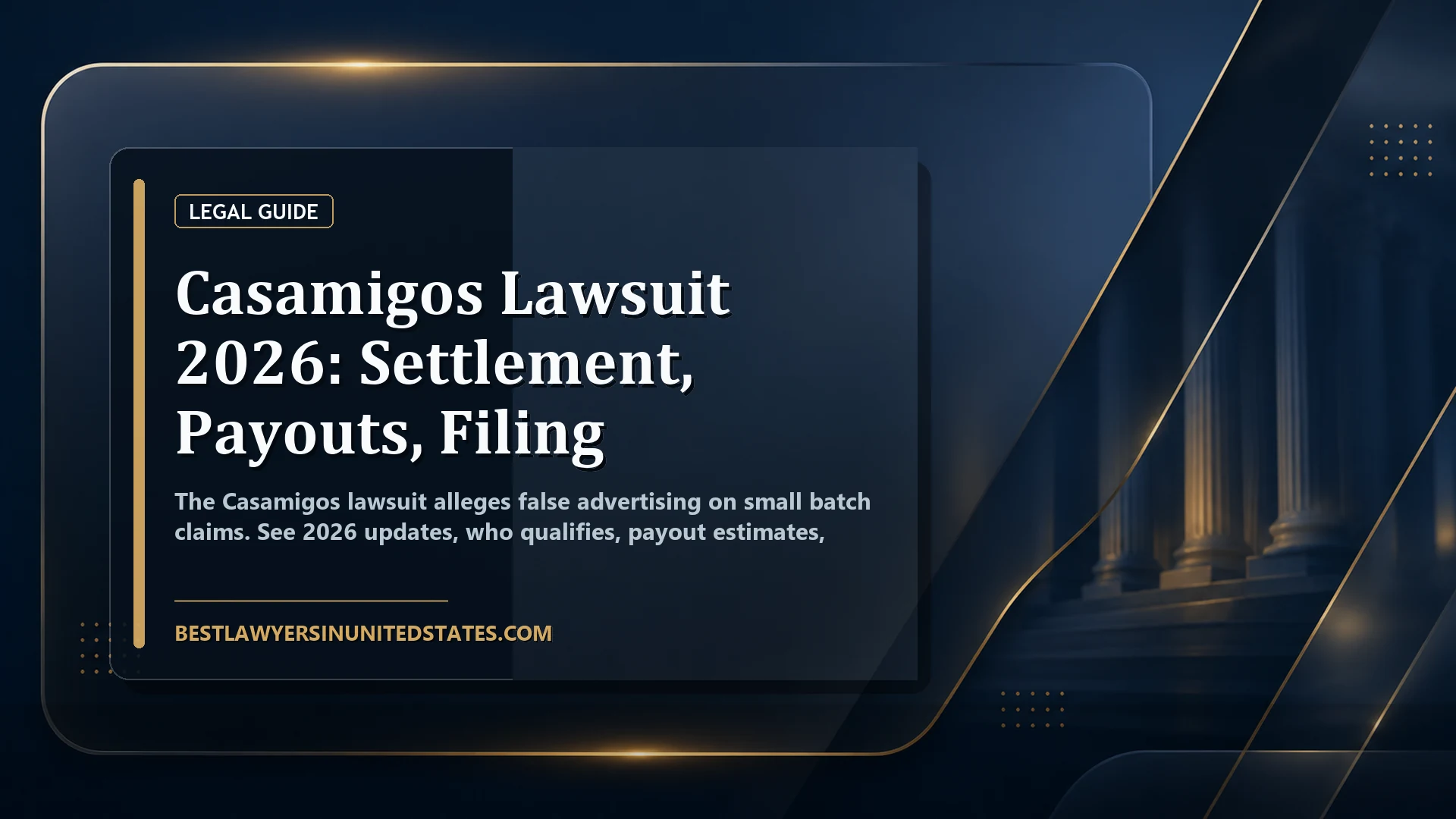 Casamigos Lawsuit 2026: Settlement, Payouts, Filing featured legal article image