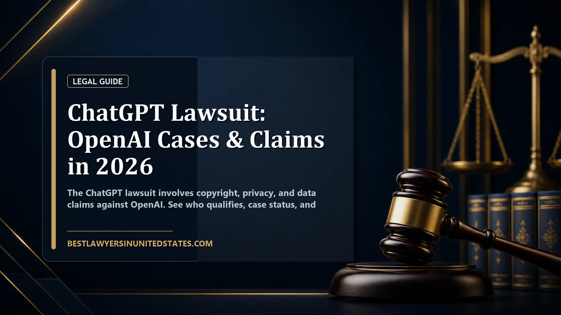 ChatGPT Lawsuit: OpenAI Cases & Claims in 2026 featured legal article image