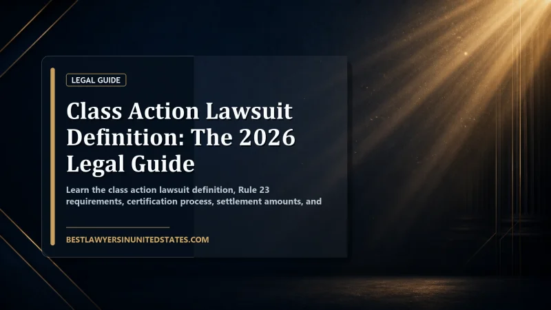 Class Action Lawsuit Definition: The 2026 Legal Guide featured legal article image