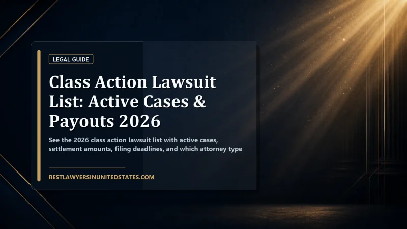 Class Action Lawsuit List: Active Cases & Payouts 2026 featured legal article image