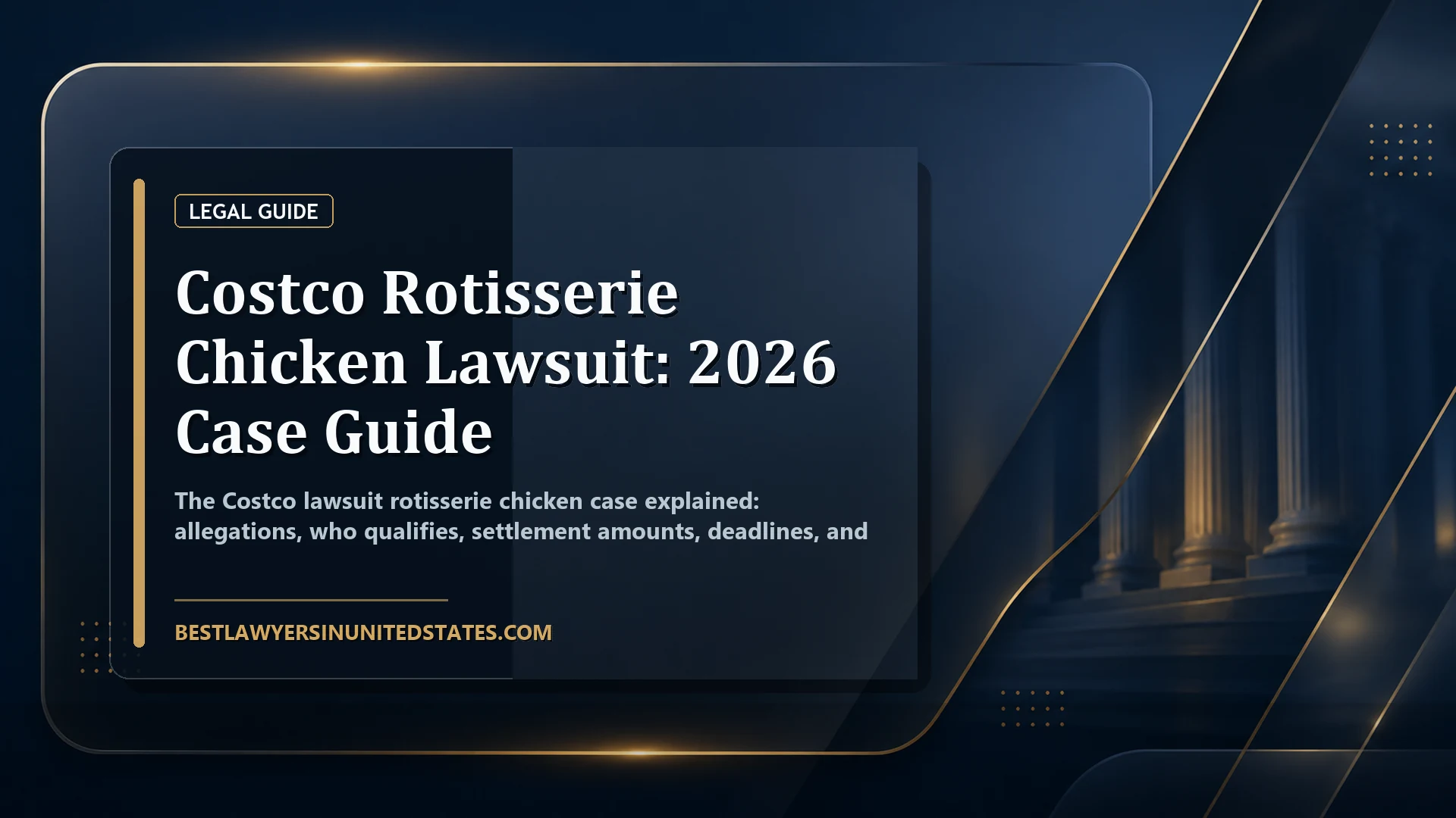 Costco Rotisserie Chicken Lawsuit: 2026 Case Guide featured legal article image