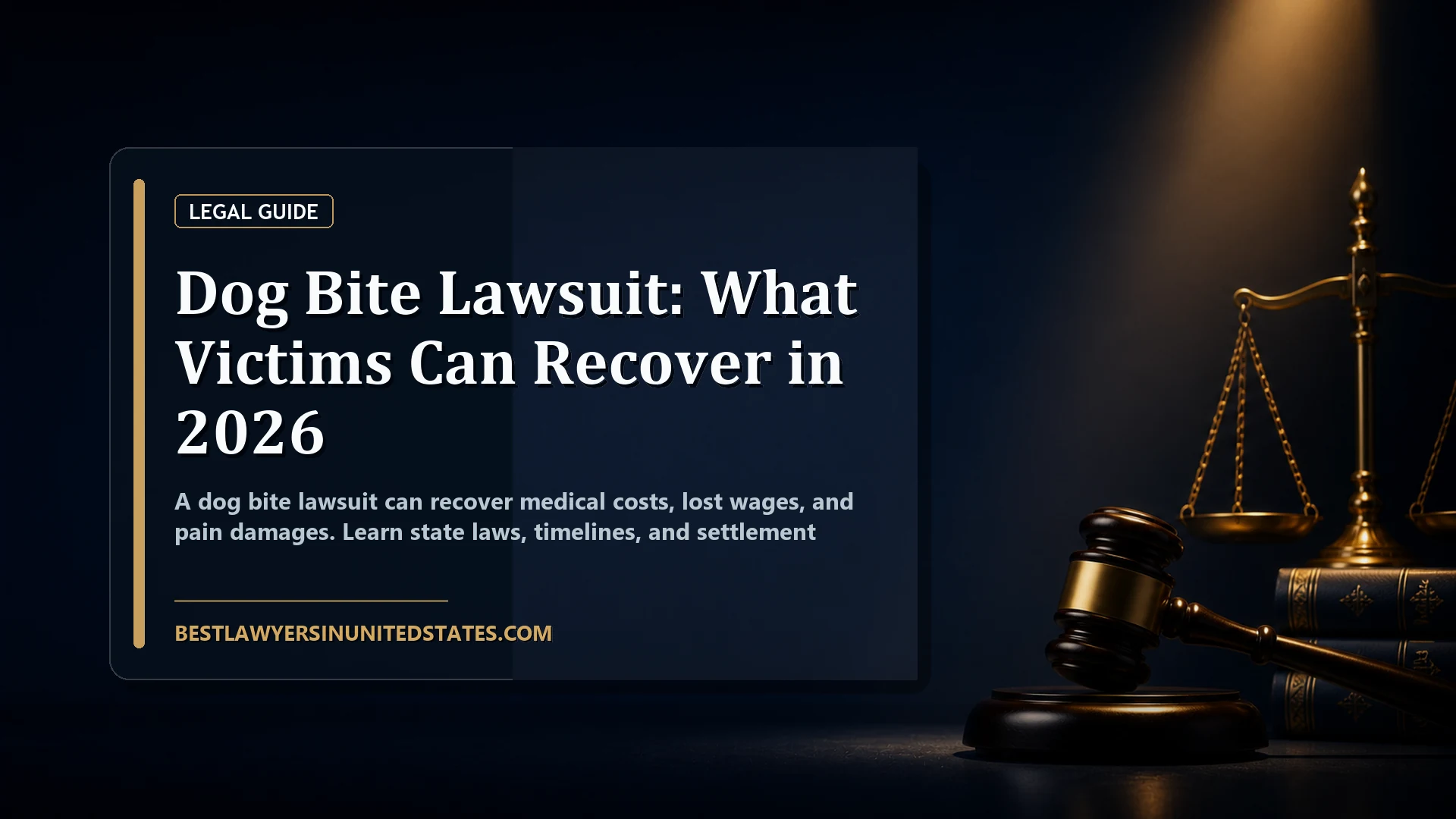 Dog Bite Lawsuit: What Victims Can Recover in 2026 featured legal article image