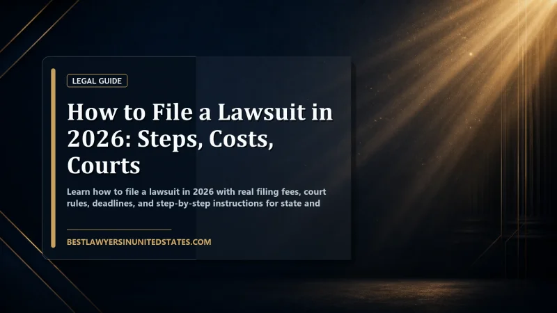 How to File a Lawsuit in 2026: Steps, Costs, Courts featured legal article image