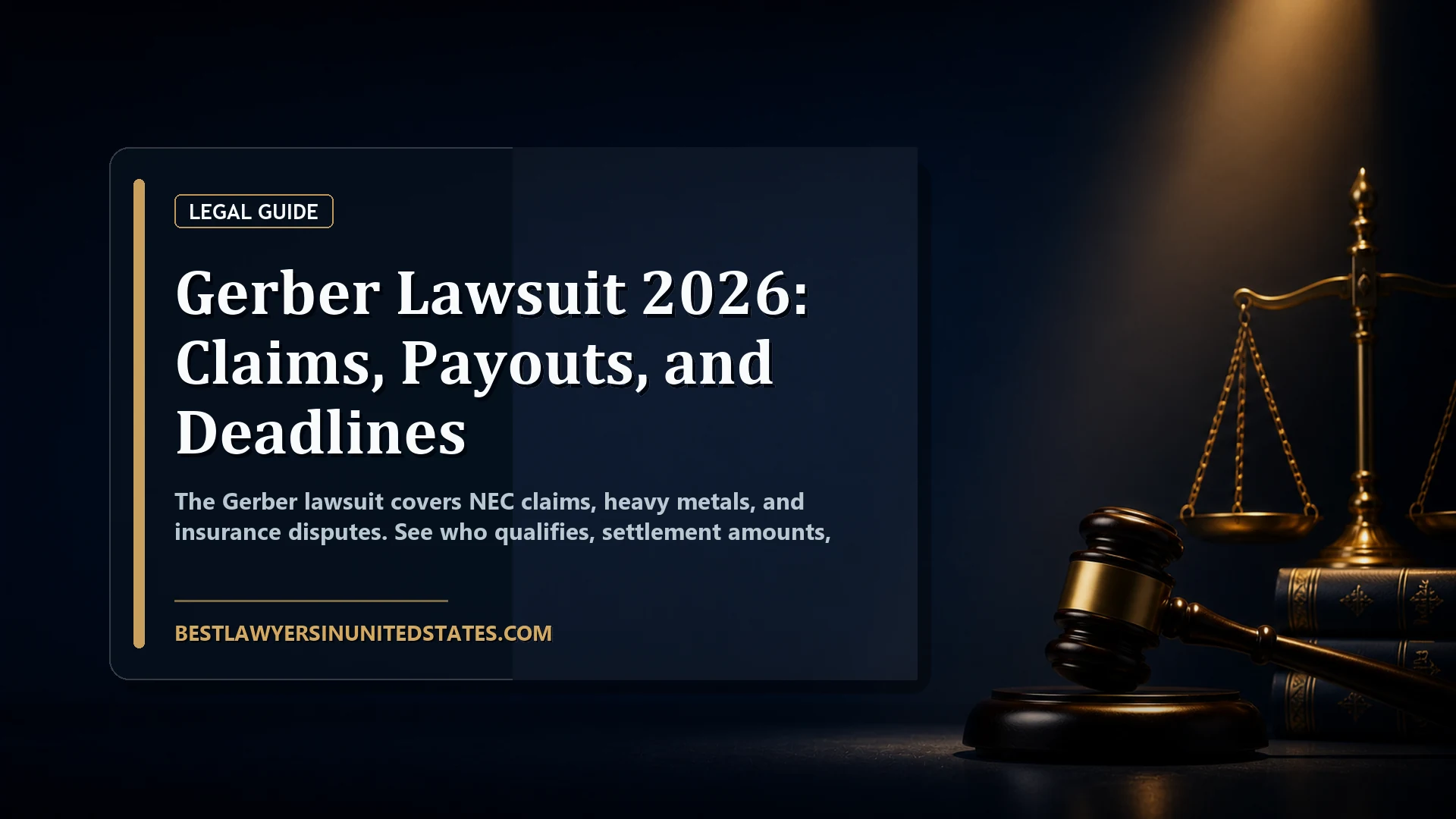 Gerber Lawsuit 2026: Claims, Payouts, and Deadlines featured legal article image