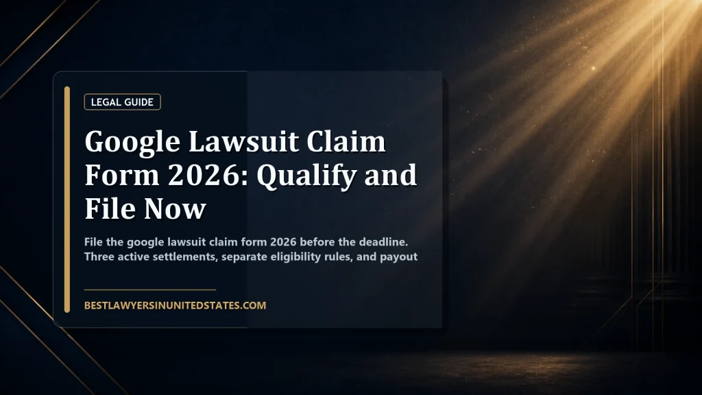 Google Lawsuit Claim Form 2026: Qualify and File Now featured legal article image