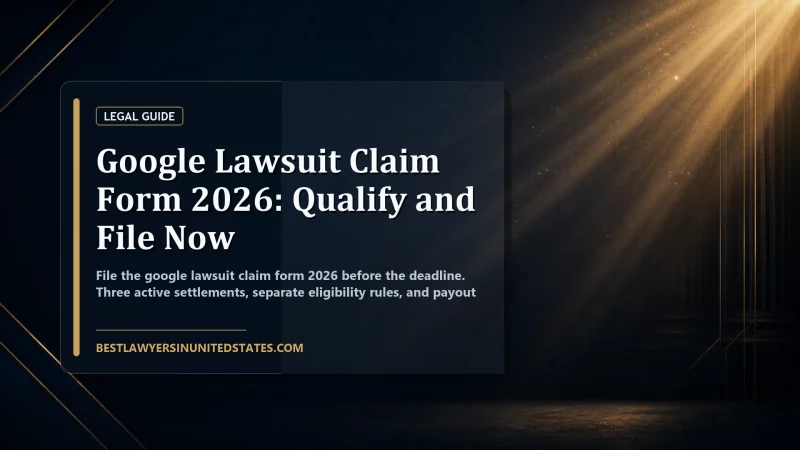 Google Lawsuit Claim Form 2026: Qualify and File Now featured legal article image