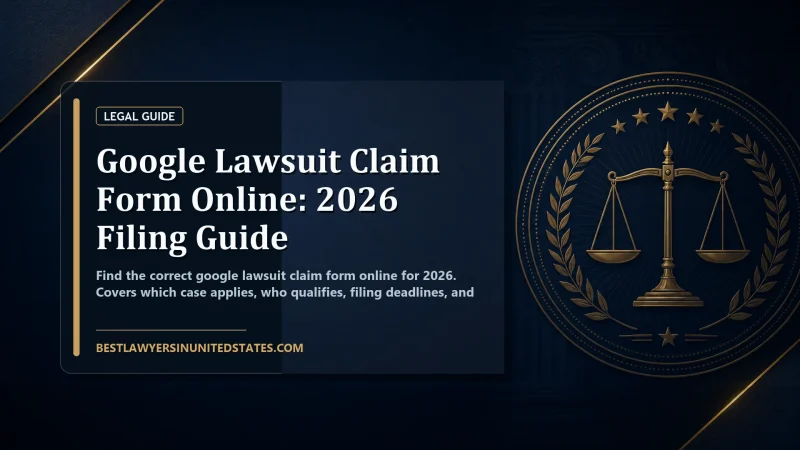 Google Lawsuit Claim Form Online: 2026 Filing Guide featured legal article image