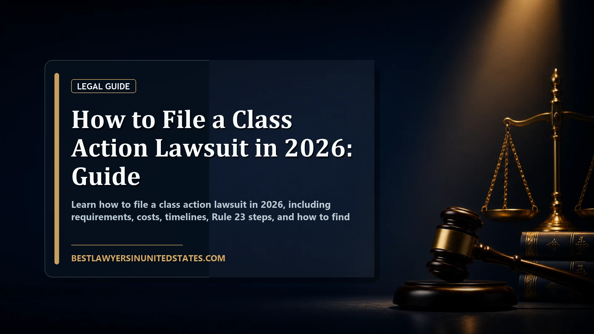 How to File a Class Action Lawsuit in 2026: Guide featured legal article image