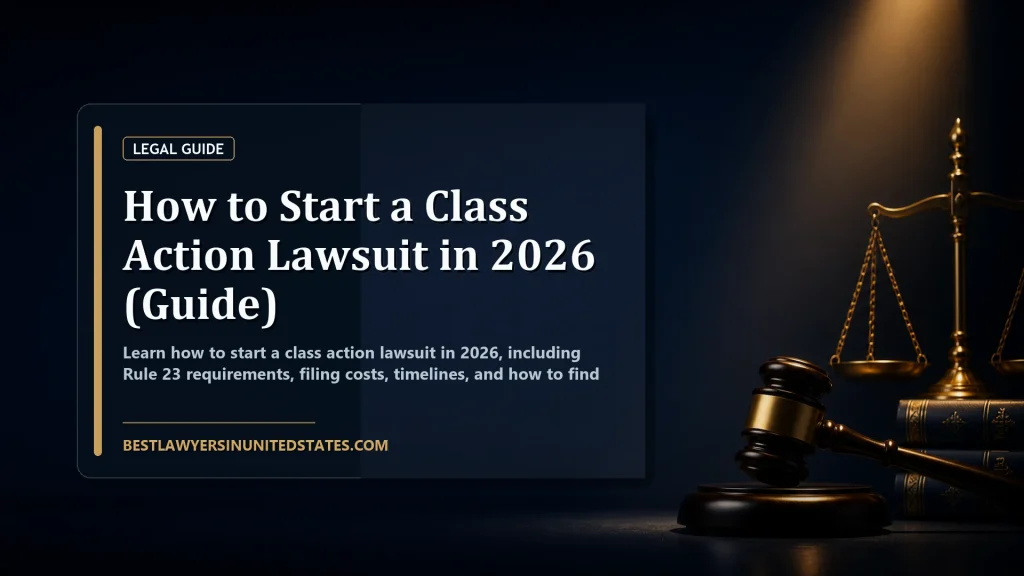 How to Start a Class Action Lawsuit in 2026 (Guide) featured legal article image