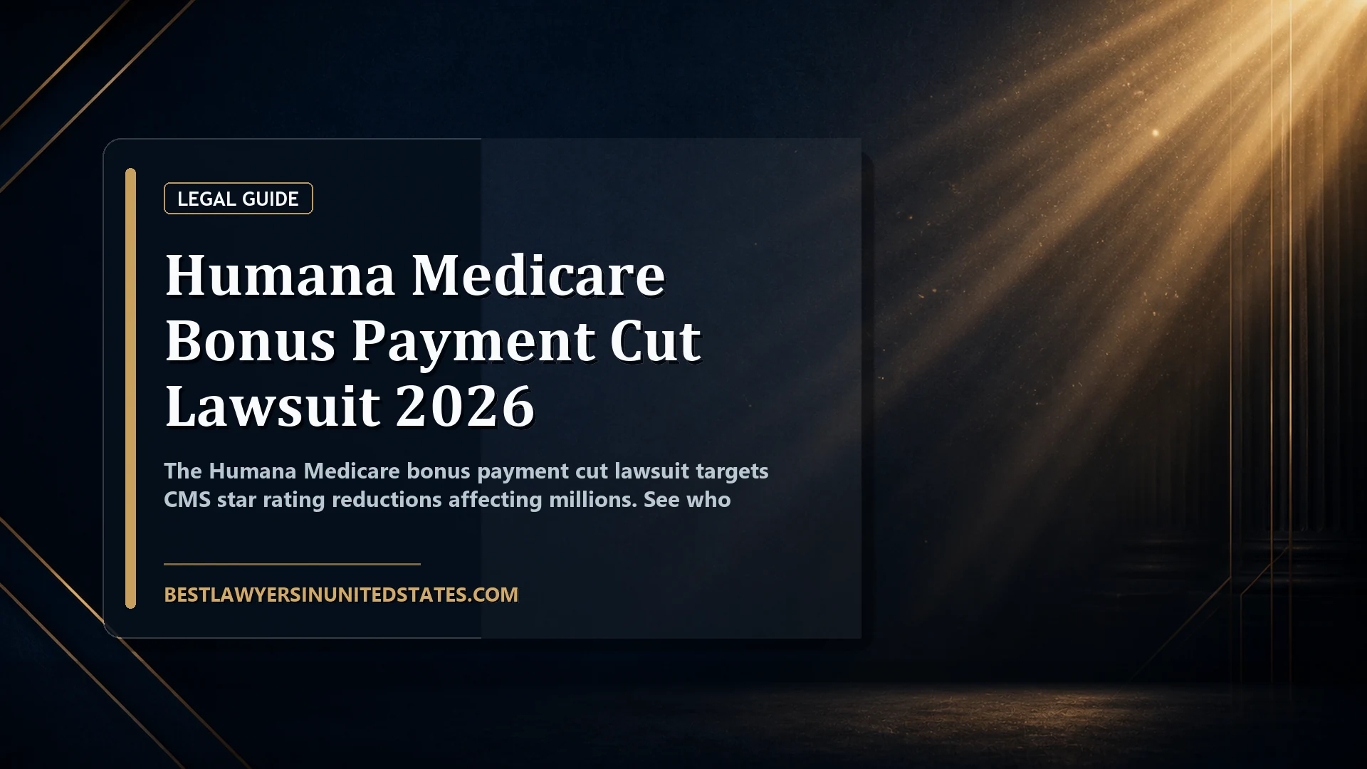 Humana Medicare Bonus Payment Cut Lawsuit 2026 featured legal article image
