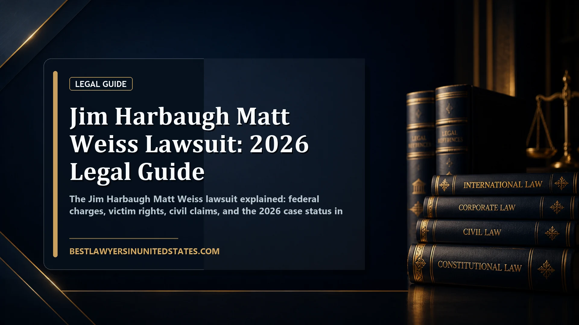 Jim Harbaugh Matt Weiss Lawsuit: 2026 Legal Guide featured legal article image