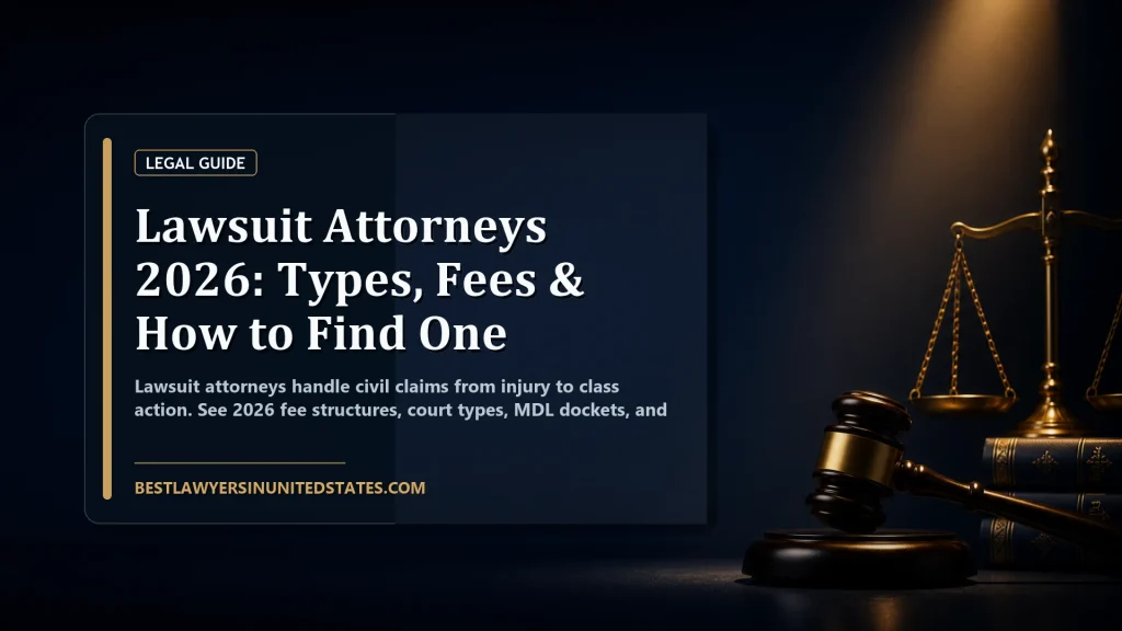 Lawsuit Attorneys 2026: Types, Fees & How to Find One featured legal article image