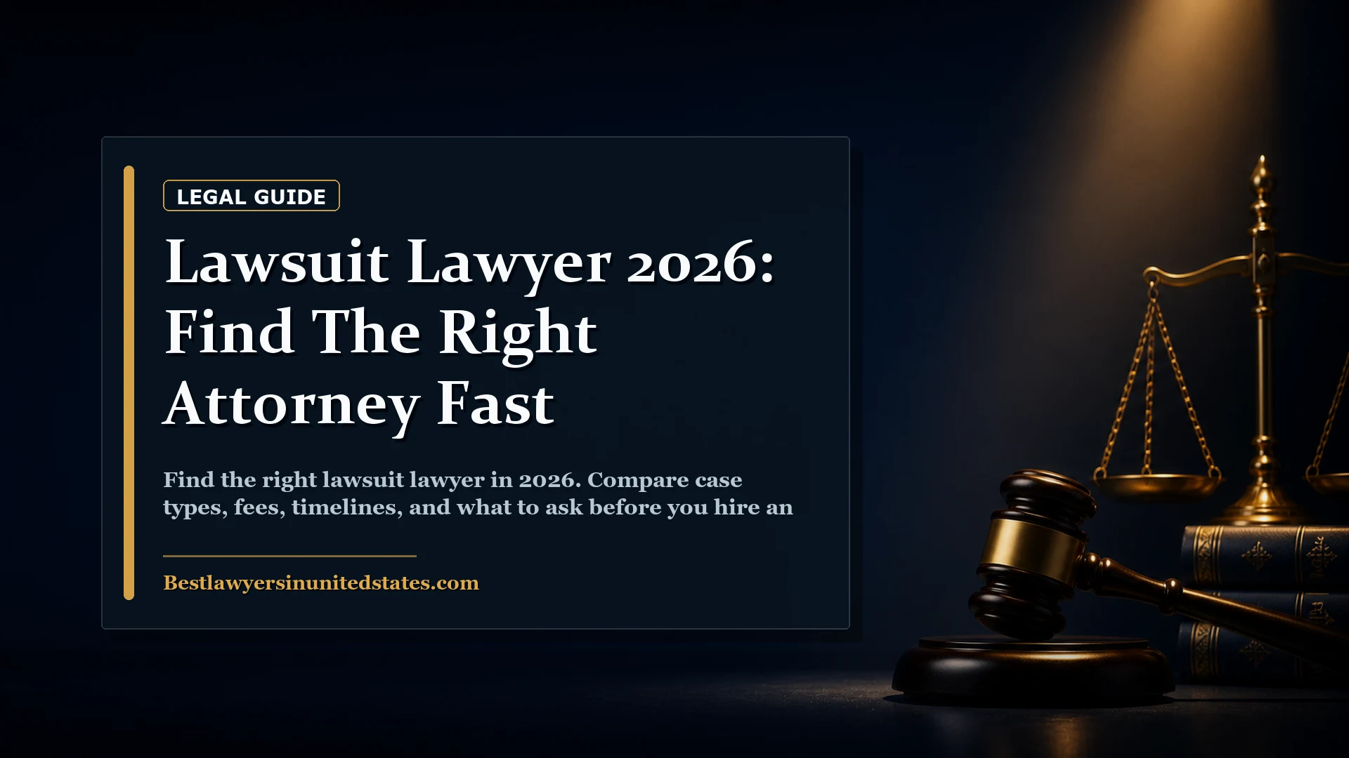Lawsuit Lawyer 2026: Find the Right Attorney Fast featured legal article image