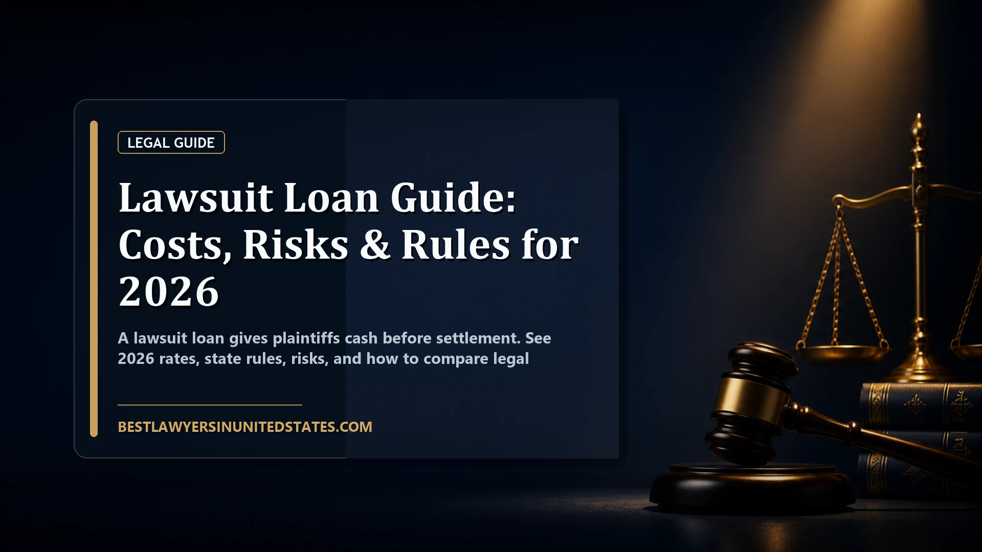 Lawsuit Loan Guide: Costs, Risks & Rules for 2026 featured legal article image