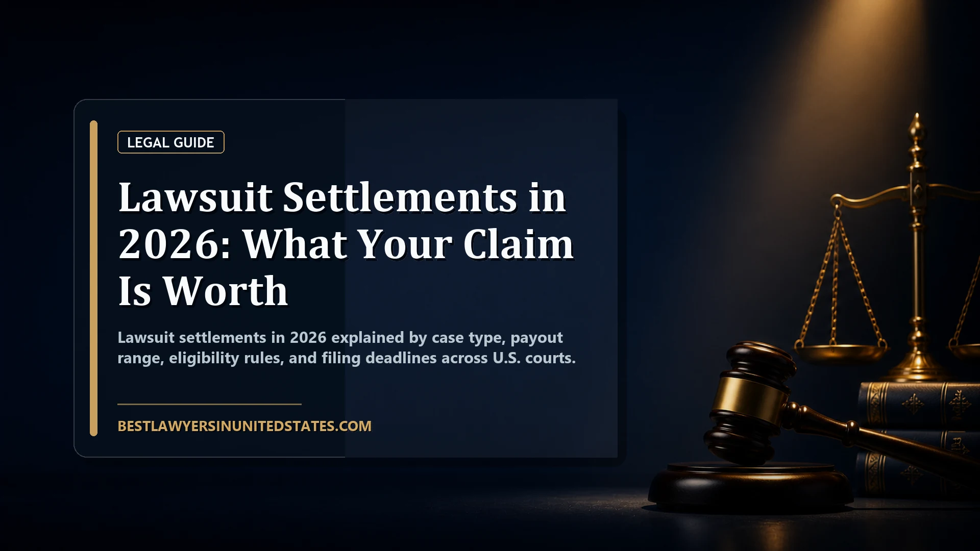 Lawsuit Settlements in 2026: What Your Claim Is Worth featured legal article image