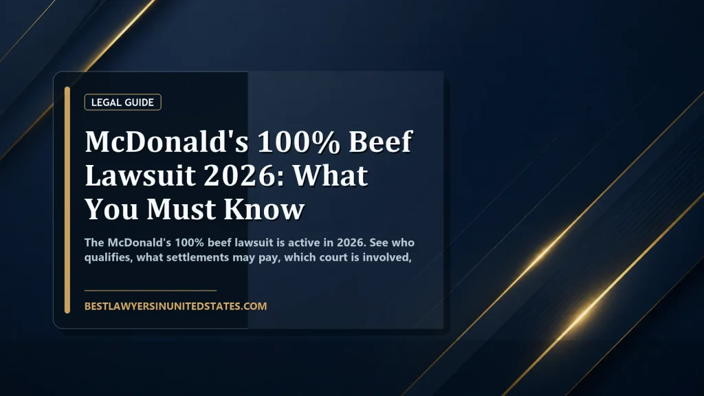 McDonald's 100% Beef Lawsuit 2026: What You Must Know featured legal article image
