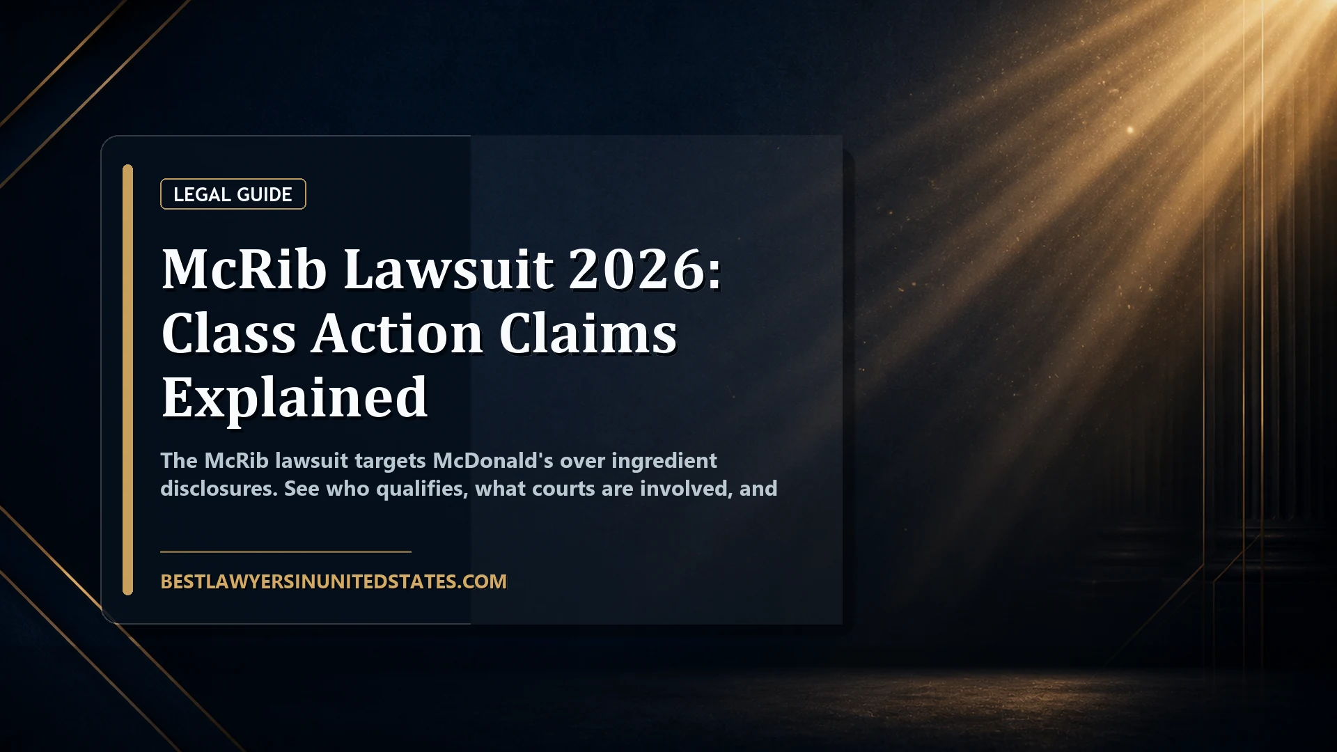 McRib Lawsuit 2026: Class Action Claims Explained featured legal article image