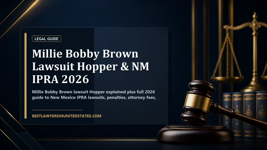 Millie Bobby Brown Lawsuit Hopper & NM IPRA 2026 featured legal article image