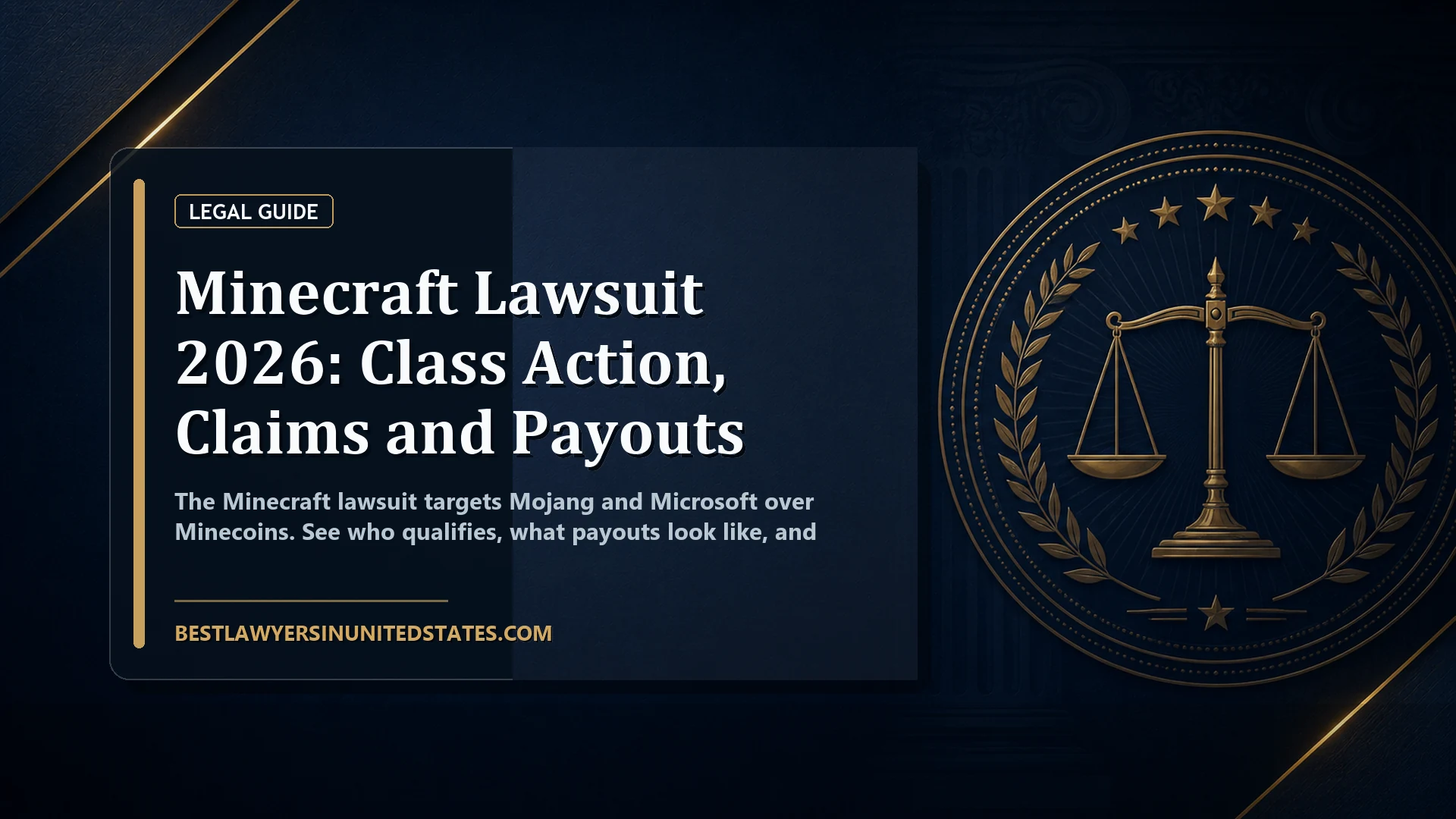 Minecraft Lawsuit 2026: Class Action, Claims and Payouts featured legal article image