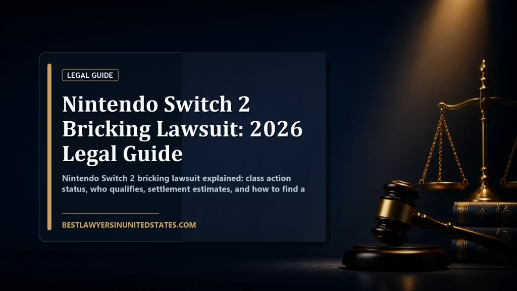 Nintendo Switch 2 Bricking Lawsuit: 2026 Legal Guide featured legal article image