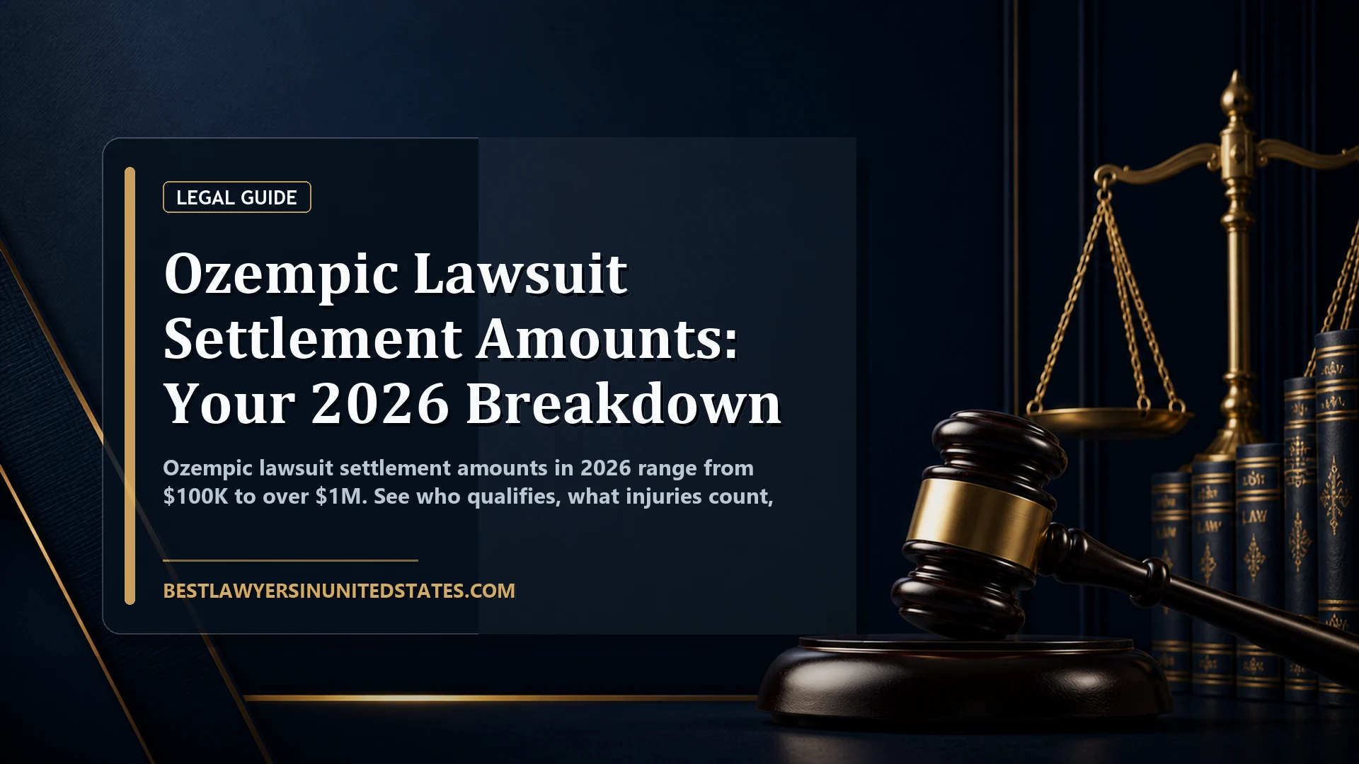 Ozempic Lawsuit Settlement Amounts: Your 2026 Breakdown featured legal article image