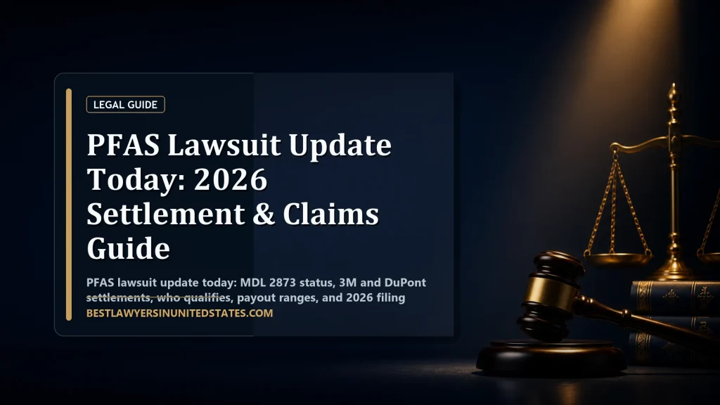 PFAS Lawsuit Update Today: 2026 Settlement & Claims Guide featured legal article image