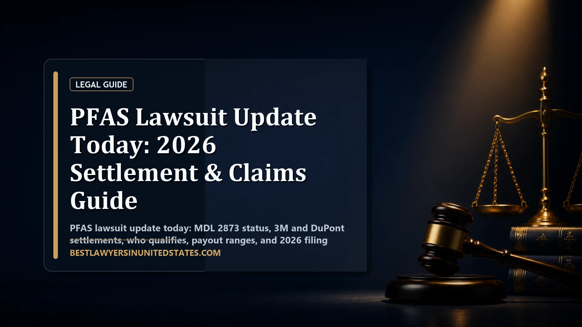 PFAS Lawsuit Update Today: 2026 Settlement & Claims Guide featured legal article image