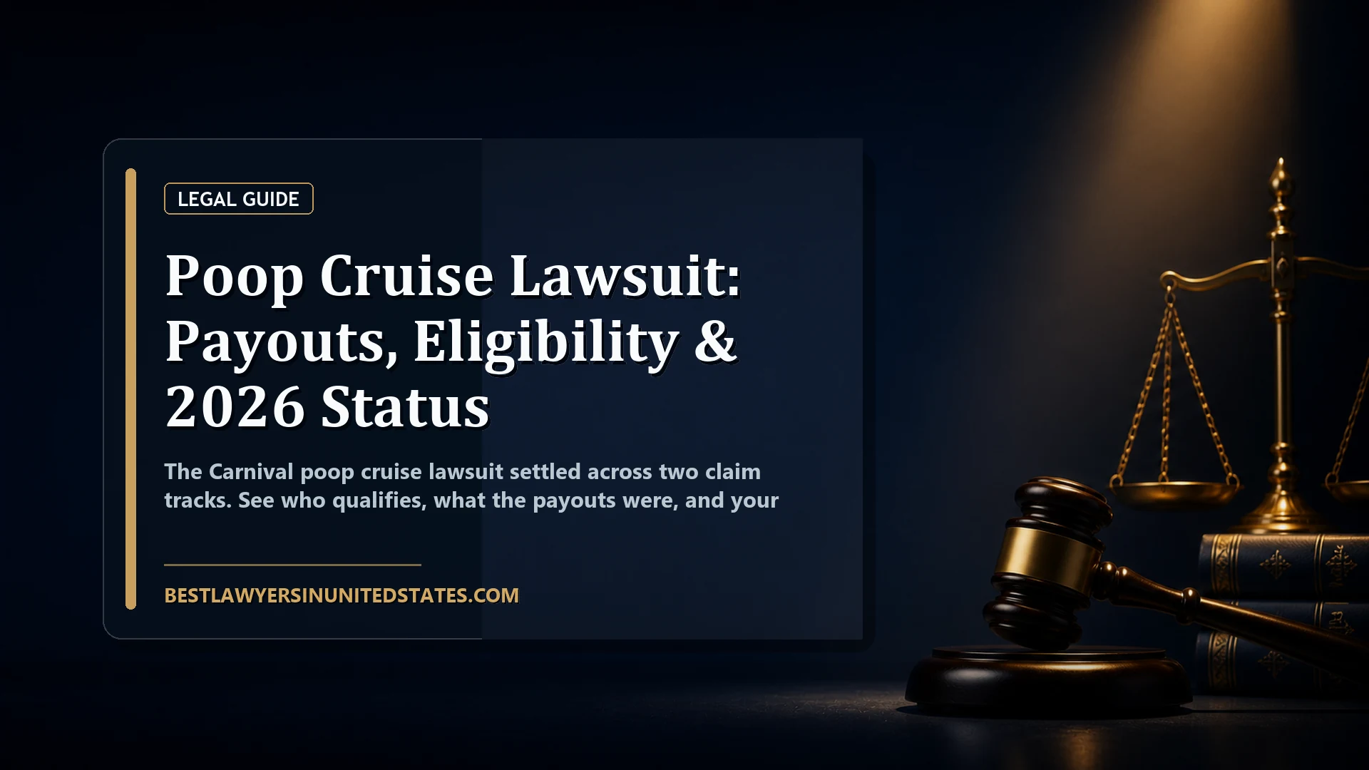 Poop Cruise Lawsuit: Payouts, Eligibility & 2026 Status featured legal article image