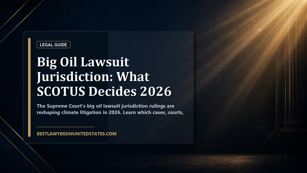Big Oil Lawsuit Jurisdiction: What SCOTUS Decides 2026 featured legal article image