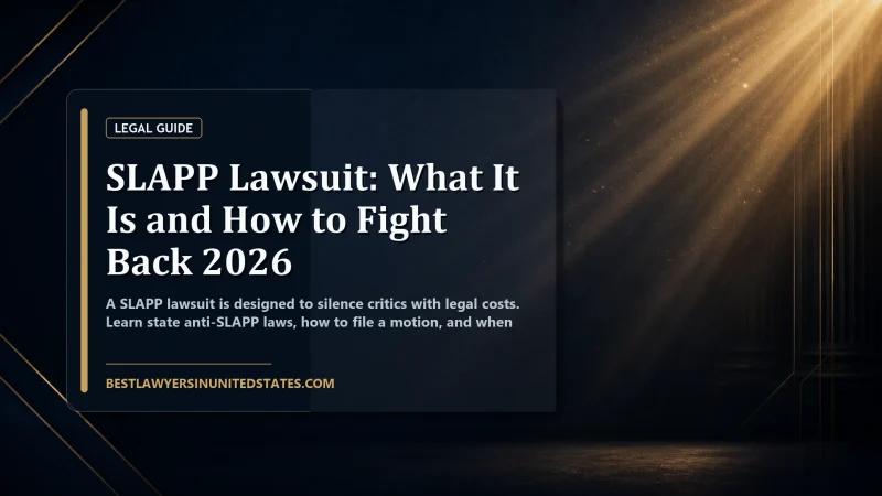 SLAPP Lawsuit: What It Is and How to Fight Back 2026 featured legal article image