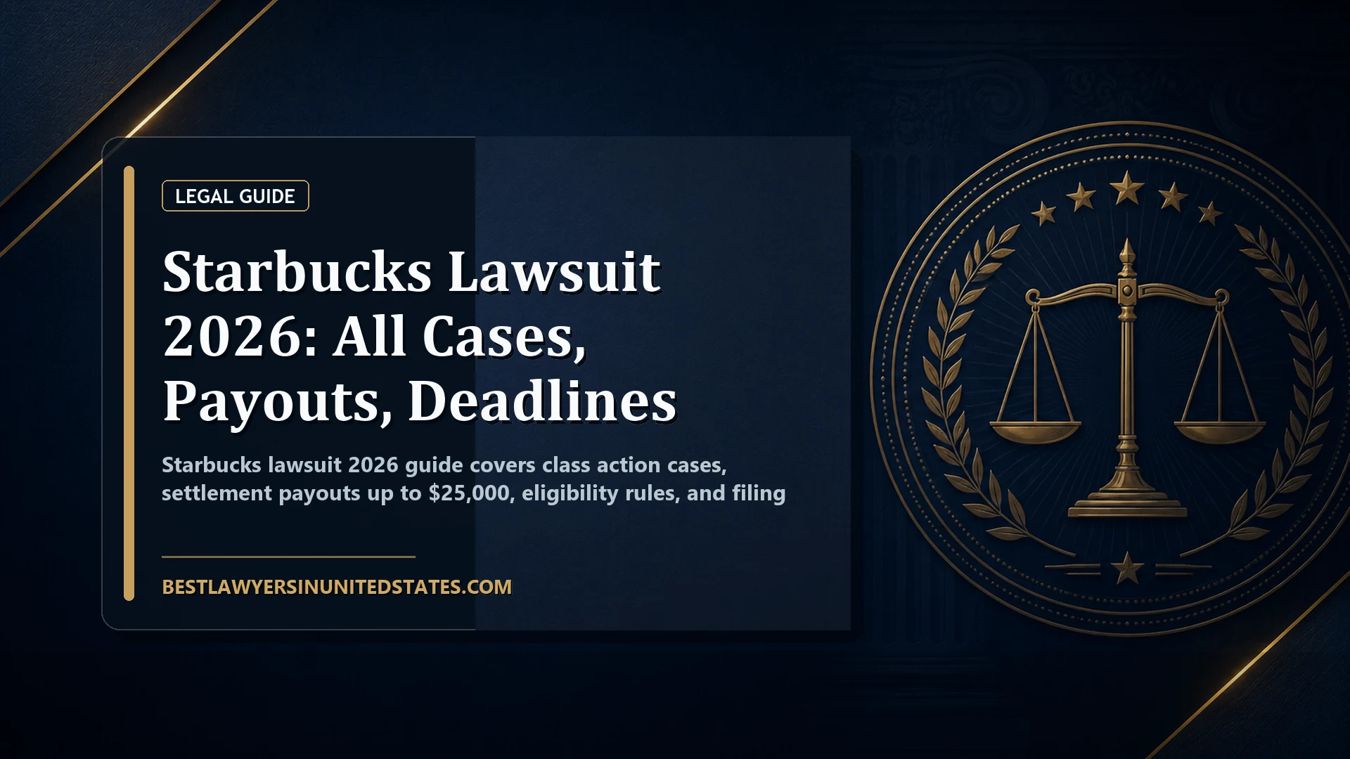 Starbucks Lawsuit 2026: All Cases, Payouts, Deadlines featured legal article image